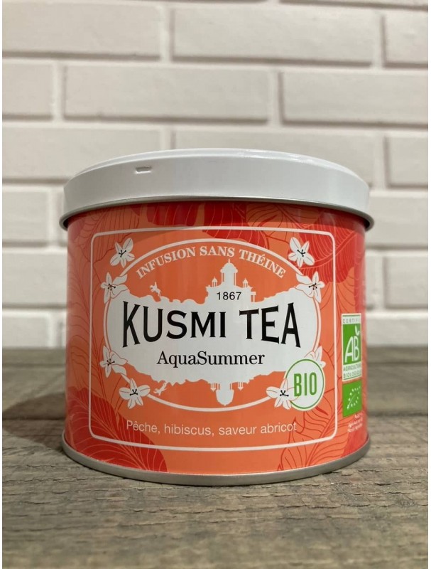 Boîte d'infusion Hibiscus Pêche Abricot Aquasummer - Kusmi Tea